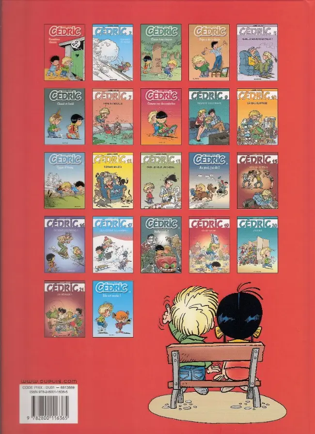 Verso de l'album Cédric Tome 1 Premières classes