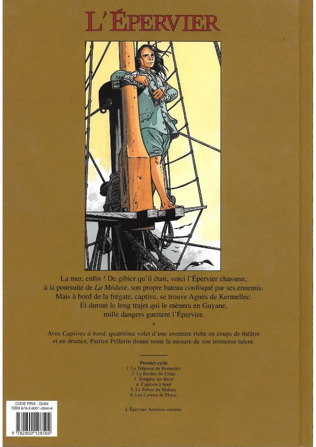 Verso de l'album L'Épervier Tome 4 Captives à bord