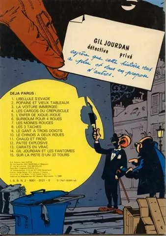 Verso de l'album Gil Jourdan Tome 6 Surboum pour 4 roues