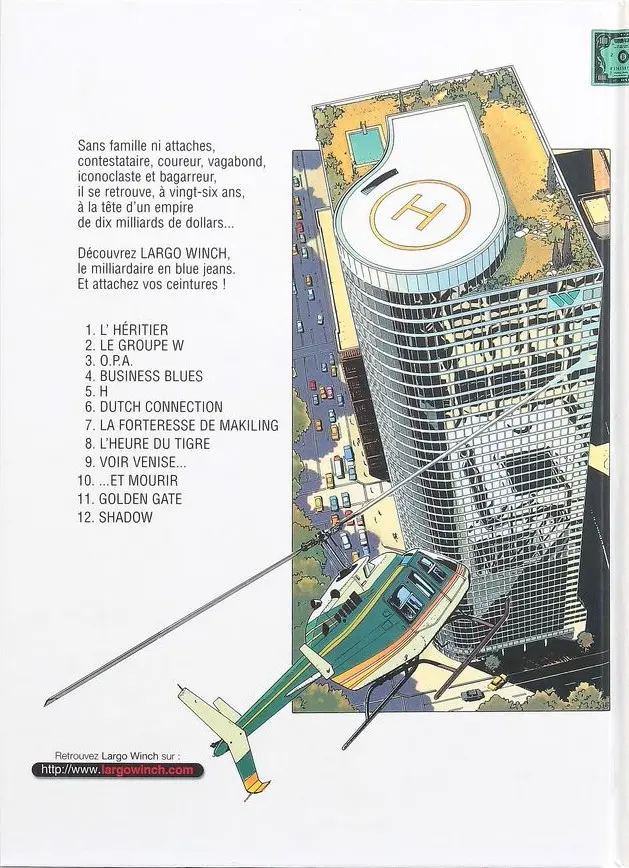 Verso de l'album Largo Winch O.P.A. / Business blues