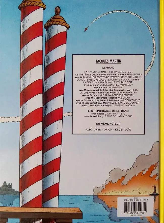 Verso de l'album Lefranc Tome 5 Les portes de l'enfer