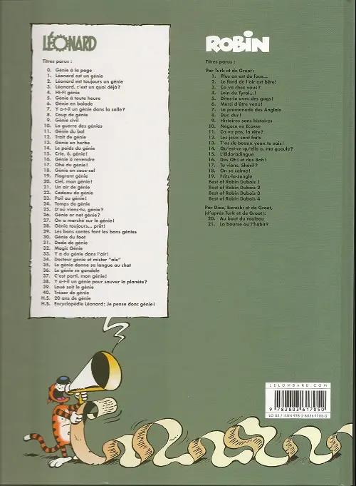Verso de l'album Léonard Tome 7 Y a-t-il un génie dans la salle ?