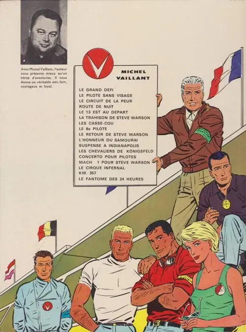 Verso de l'album Michel Vaillant Tome 6 La trahison de Steve Warson