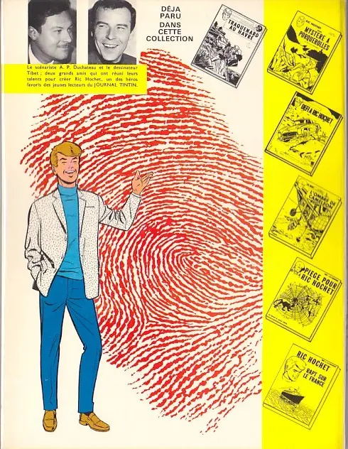 Verso de l'album Ric Hochet Tome 7 Suspense à la télévision