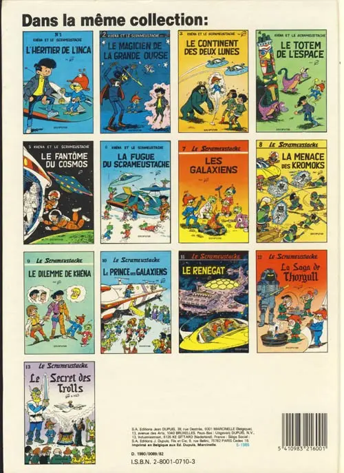 Verso de l'album Le Scrameustache Tome 9 Le dilemme de Khéna