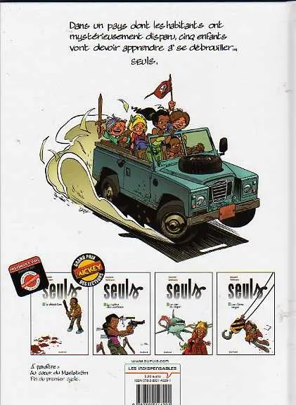Verso de l'album Seuls Tome 1 La disparition
