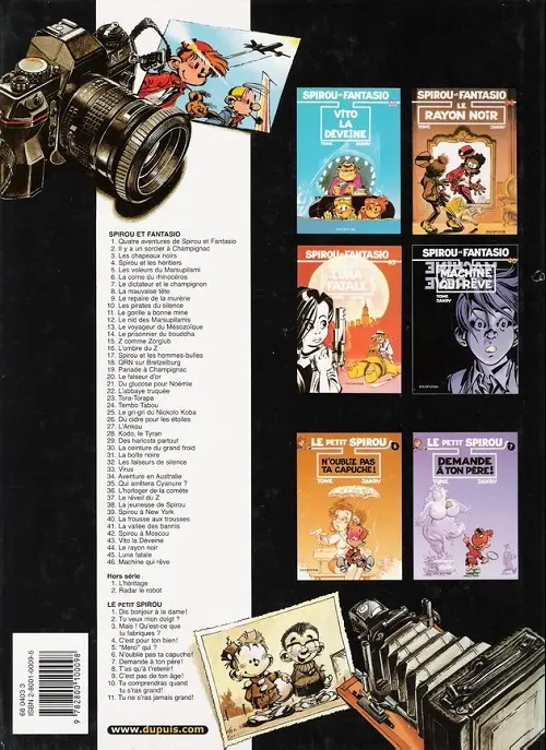 Verso de l'album Spirou et Fantasio Tome 7 Le dictateur et le champignon