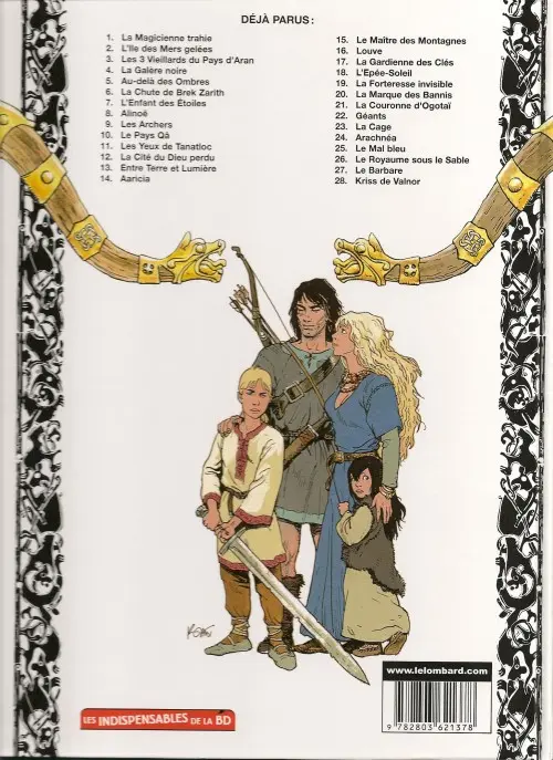 Verso de l'album Thorgal Tome 1 La Magicienne trahie