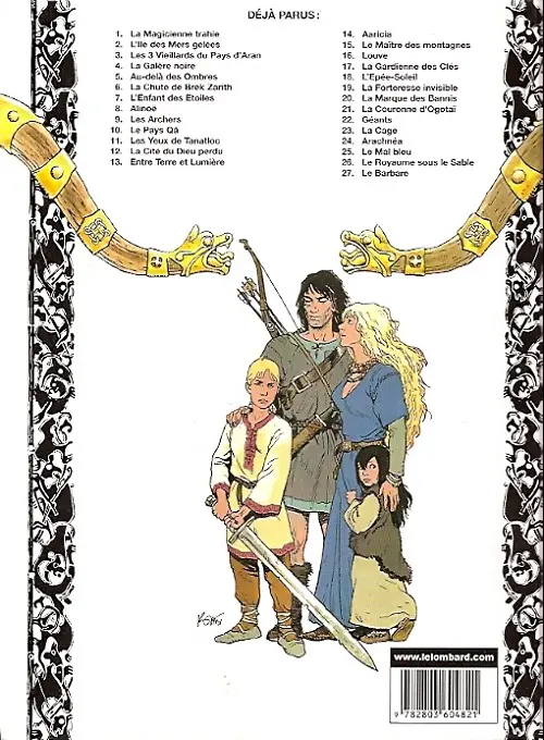 Verso de l'album Thorgal Tome 8 Alinoë