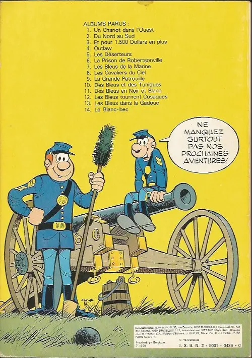 Verso de l'album Les Tuniques Bleues Tome 6 La prison de Robertsonville