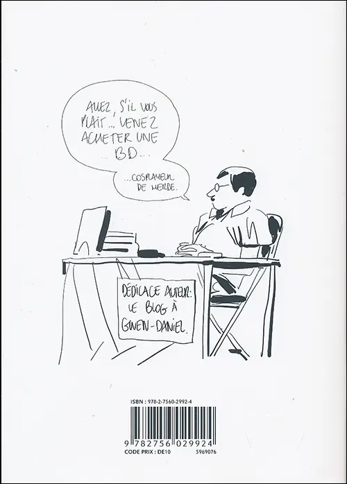 Verso de l'album Bastien Vivès Tome 6 La Bande Dessinée