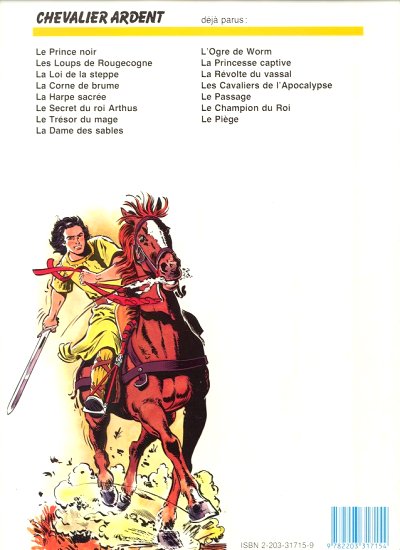 Verso de l'album Chevalier Ardent Tome 15 Le piège