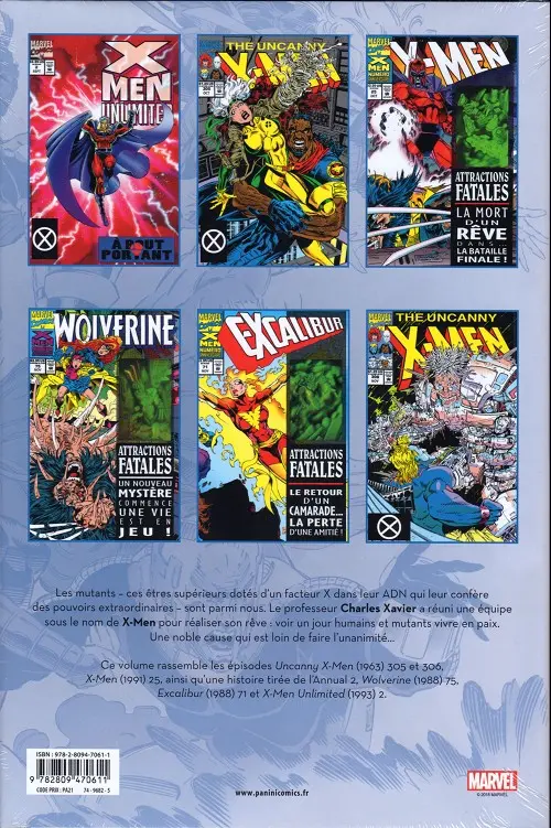 Verso de l'album X-Men L'intégrale Tome 35 1993 (IV)