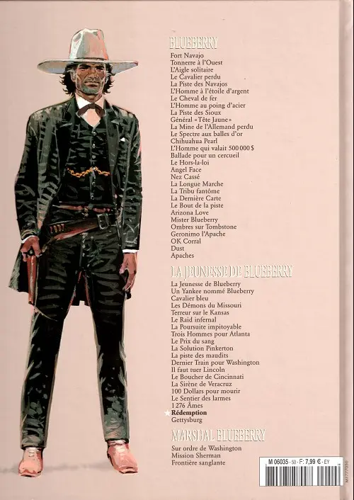 Verso de l'album Blueberry La Collection Tome 48 Rédemption