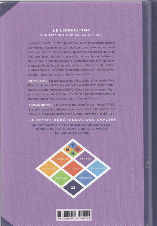 Verso de l'album La Petite Bédéthèque des Savoirs Tome 22 Le libéralisme - Enquête sur une galaxie floue