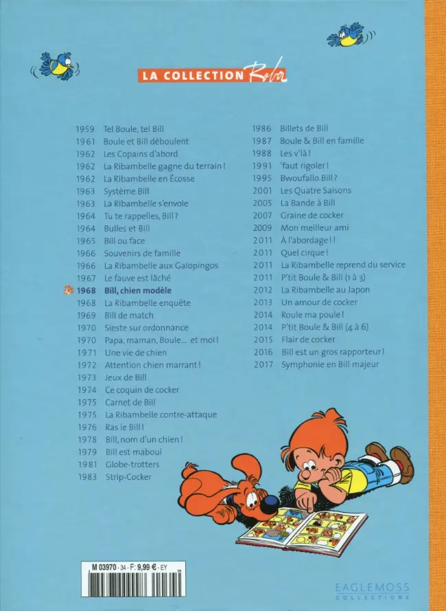 Verso de l'album La Collection Roba Tome 34 Bill, chien modèle