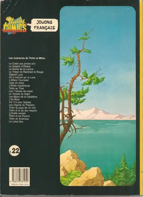 Verso de l'album Tintin Tome 22 Tintin et le lac aux requins