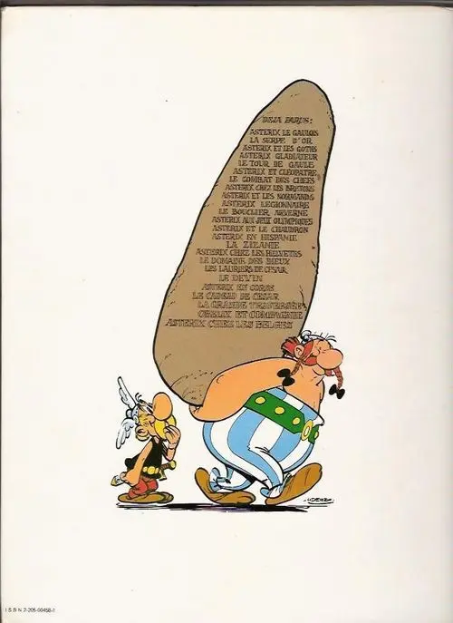 Verso de l'album Astérix Tome 15 La zizanie