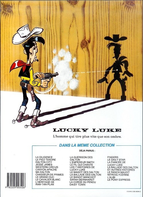 Verso de l'album Lucky Luke Tome 34 Dalton city