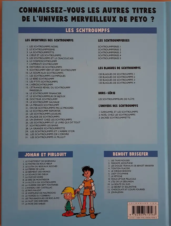 Verso de l'album Johan et Pirlouit Tome 14 La horde du corbeau