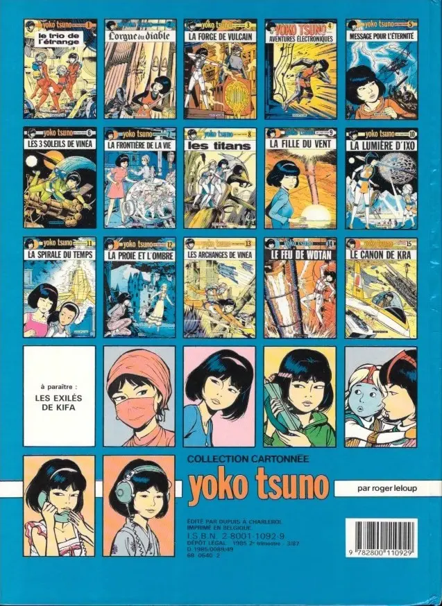 Verso de l'album Yoko Tsuno Tome 15 Le canon de Kra