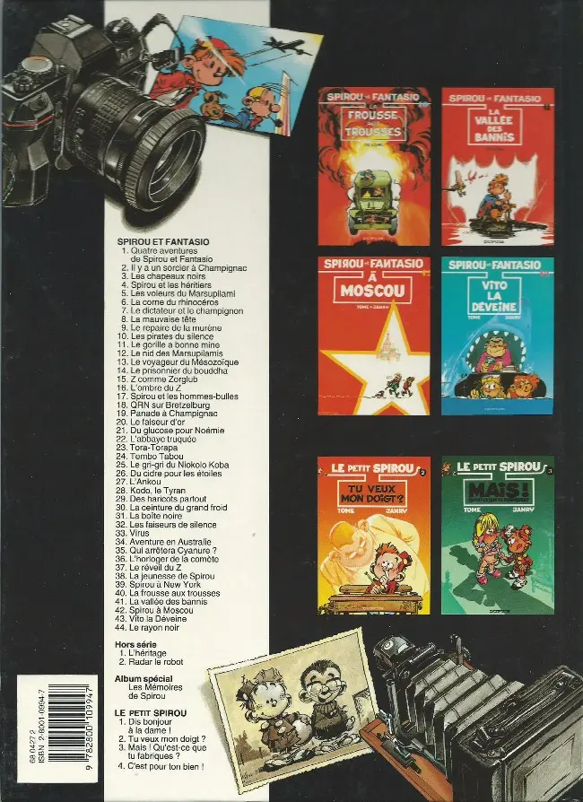 Verso de l'album Spirou et Fantasio Tome 31 La boite noire