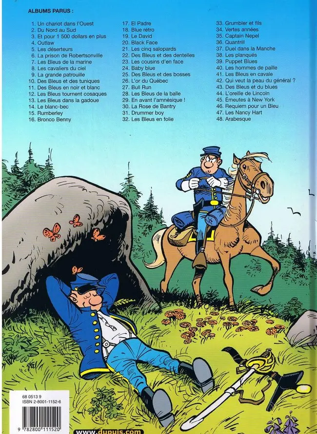 Verso de l'album Les Tuniques Bleues Tome 23 Les cousins d'en face