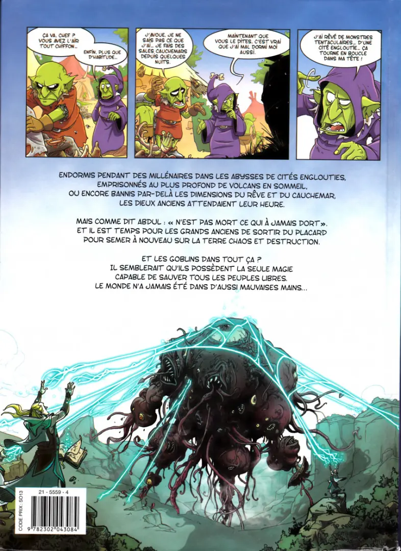 Verso de l'album Goblin's Tome 8 Cthulhu, ça tangue