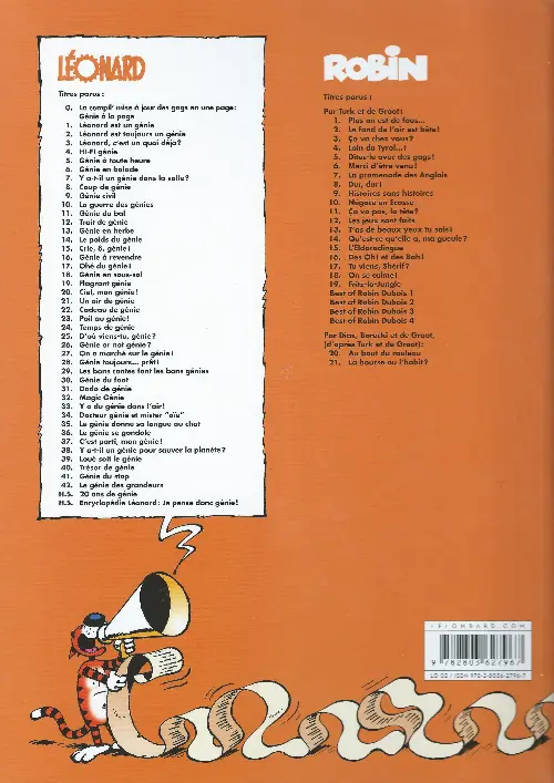 Verso de l'album Léonard Tome 41 Génie du stop