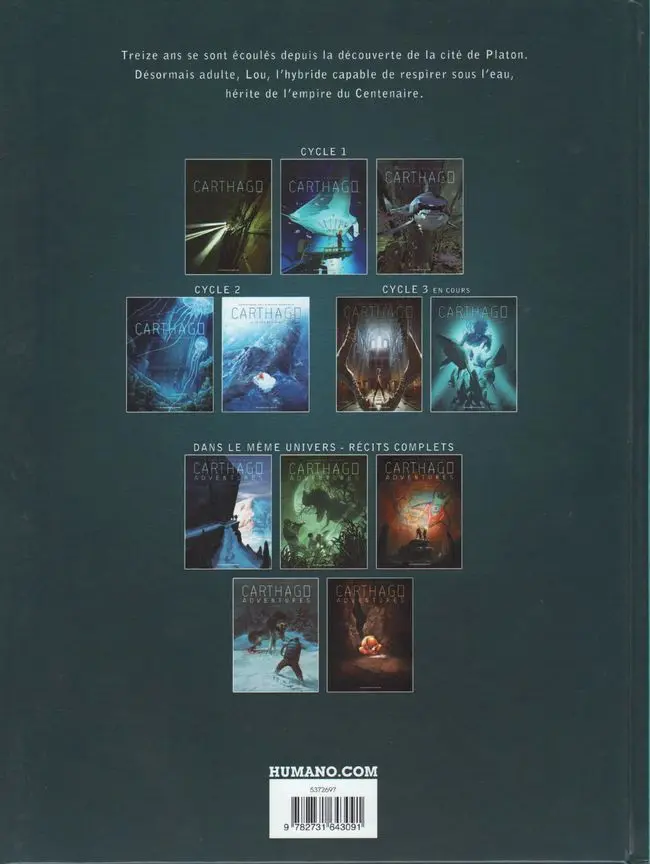 Verso de l'album Carthago Tome 7 La fosse du Kamtchatka