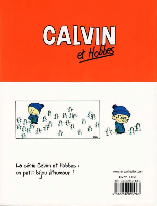 Verso de l'album Calvin et Hobbes Tome 17 La flemme du dimanche soir