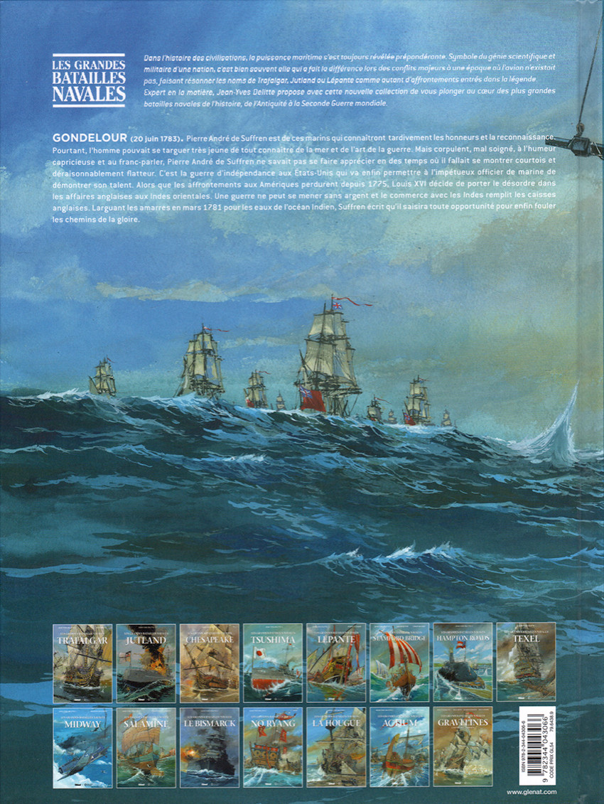 Verso de l'album Les grandes batailles navales Tome 15 Gondelour : Suffren, l'amiral satan