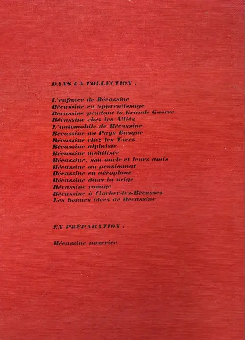 Verso de l'album Bécassine Tome 11 Les Bonnes Idées de Bécassine