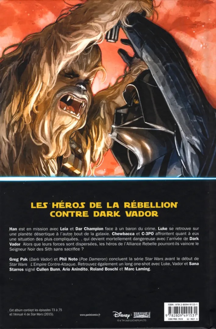 Verso de l'album Star Wars Tome 13 Les sabres jumeaux