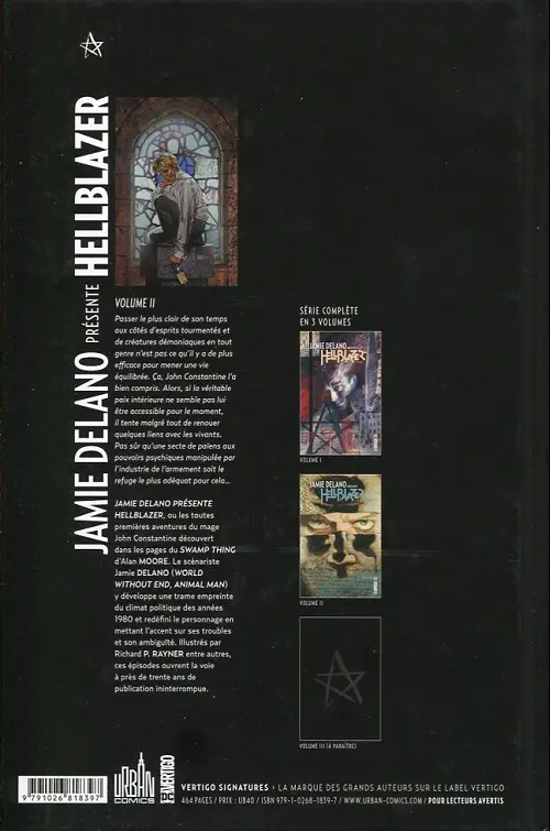 Verso de l'album Hellblazer Volume 2