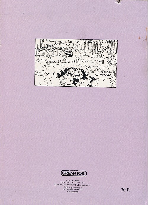 Verso de l'album Pim Pam Poum Le comic book N° 2