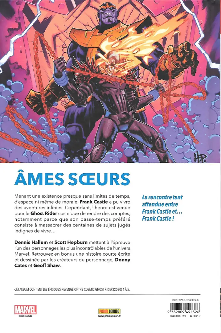 Verso de l'album Cosmic Ghost Rider - La vengeance du Ghost Rider cosmique