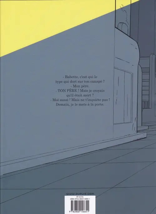 Verso de l'album Jérôme K. Jérôme Bloche Tome 23 Post Mortem