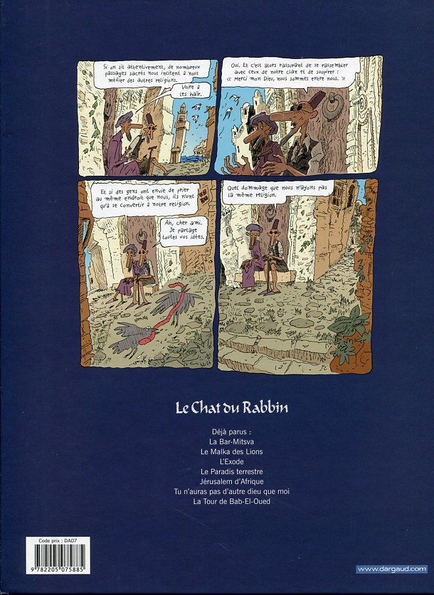 Verso de l'album Le Chat du Rabbin Tome 7 La Tour de Bab-El-Oued