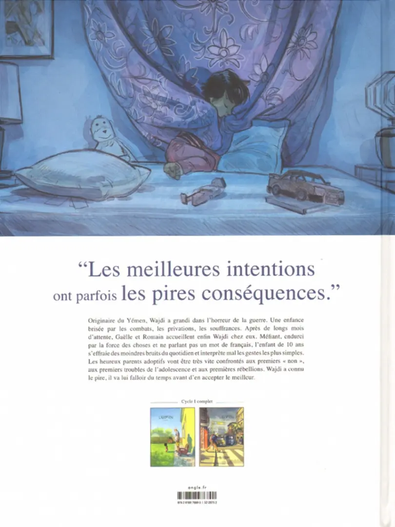 Verso de l'album L'Adoption Tome 3 Wajdi