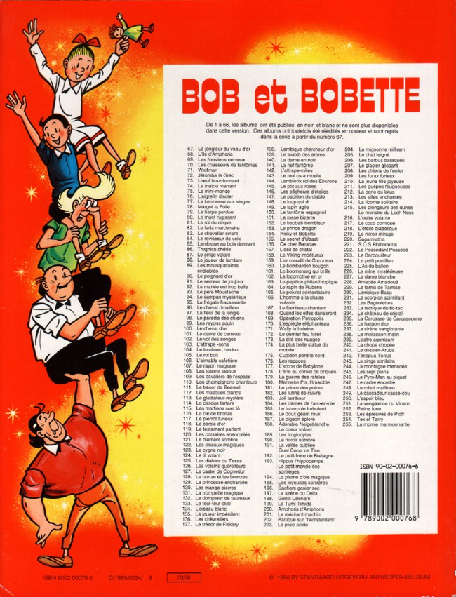 Verso de l'album Bob et Bobette Tome 91 Le semeur de joujoux