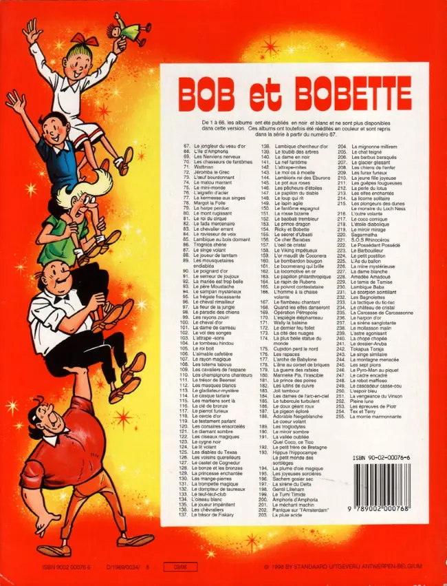 Verso de l'album Bob et Bobette Tome 91 Le semeur de joujoux