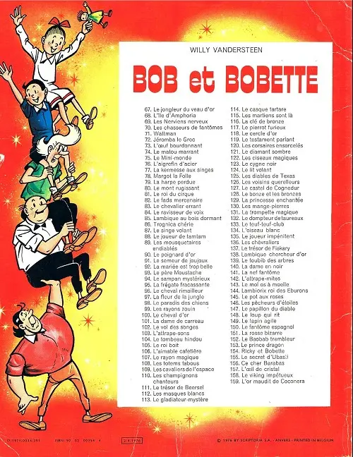 Verso de l'album Bob et Bobette Tome 126 Les voisins querelleurs