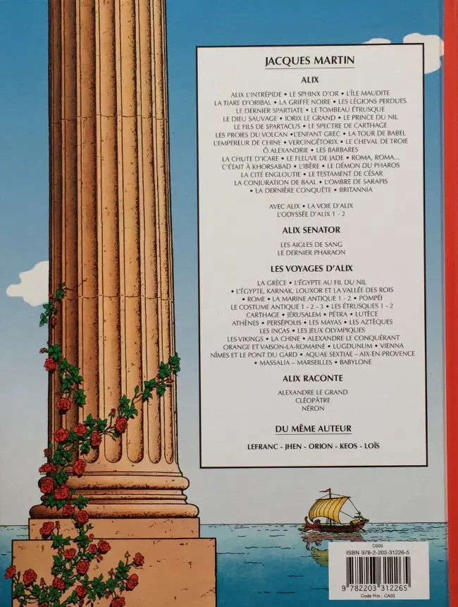 Verso de l'album Alix Tome 26 L'ibère