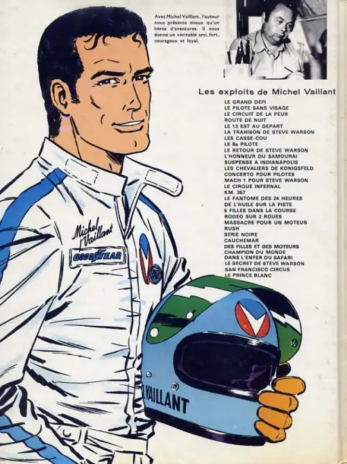 Verso de l'album Michel Vaillant Tome 13 Concerto pour pilotes