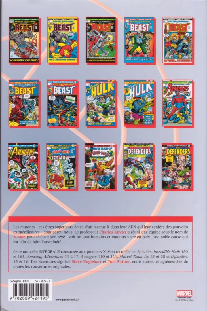 Verso de l'album X-Men L'intégrale Tome 23 1972-1975
