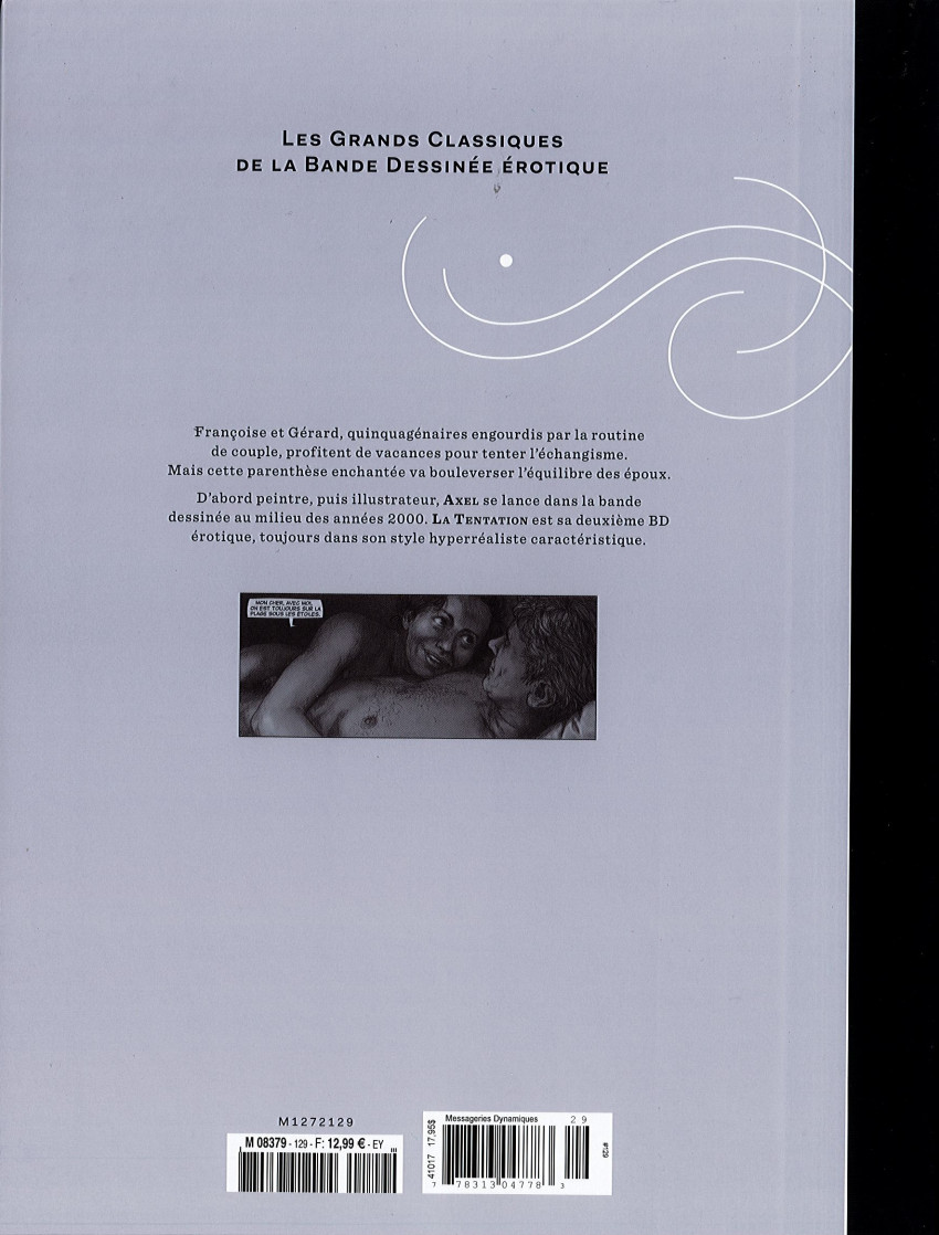 Verso de l'album Les Grands Classiques de la Bande Dessinée Érotique - La Collection Tome 129 La Tentation