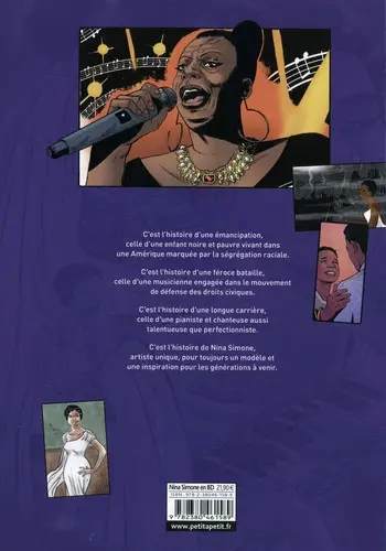 Verso de l'album Nina Simone en BD