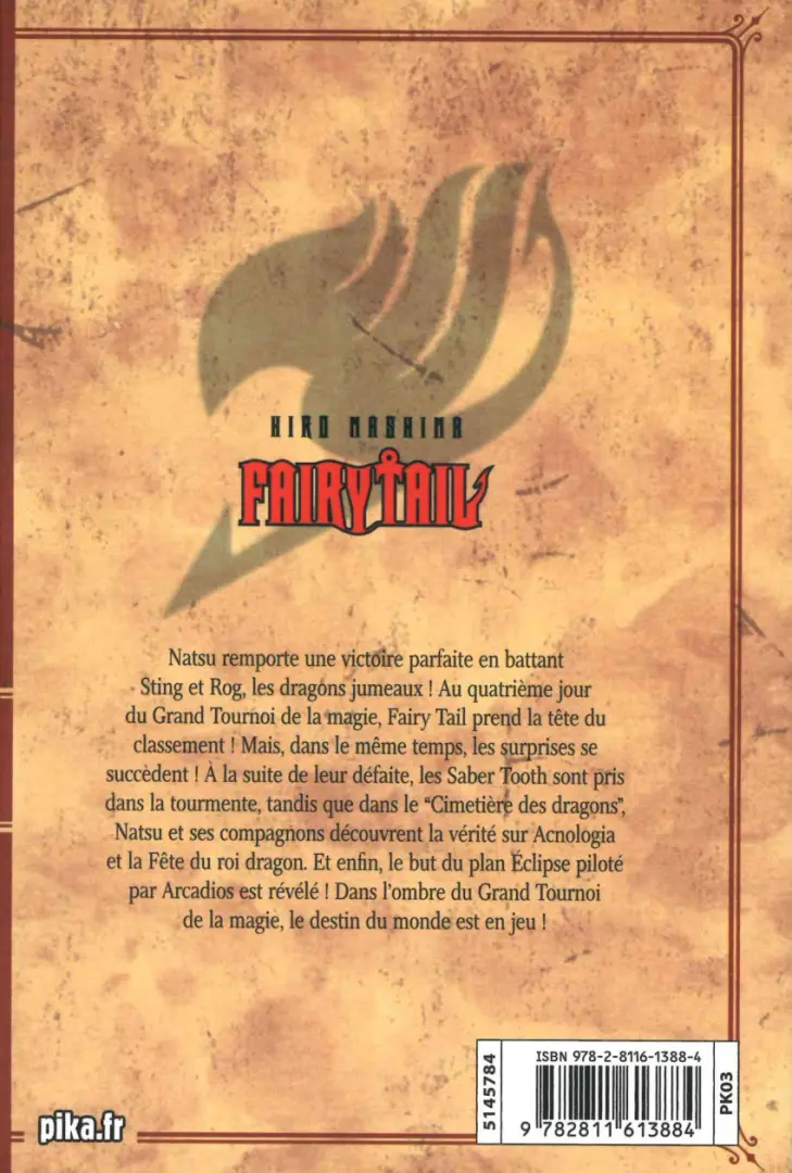Verso de l'album Fairy Tail 36