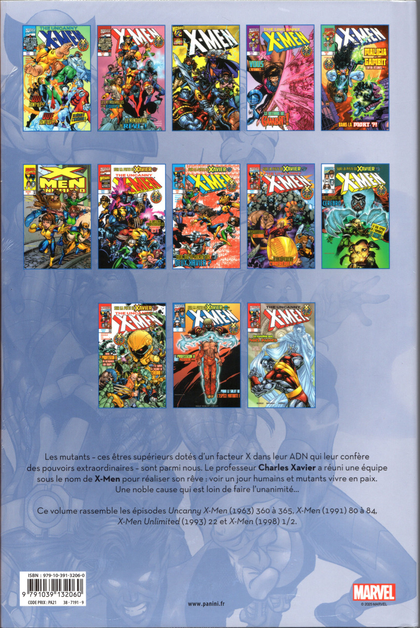 Verso de l'album X-Men L'intégrale Tome 54 1998-1999